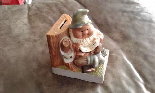 Vintage Porcelain Garden Dwarf Money Box