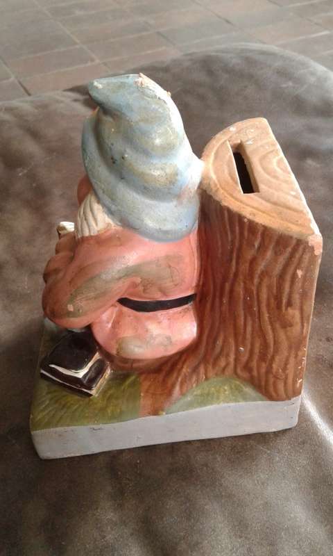 Vintage Porcelain Garden Dwarf Money Box