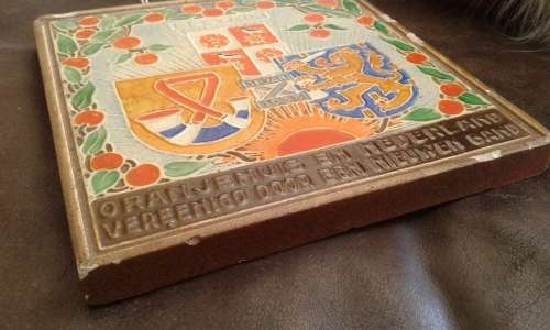 Very Rare Westraven Utrecht Connemara Porceleyne Fles Tile Queen Beatrix And House Of Orange 1938