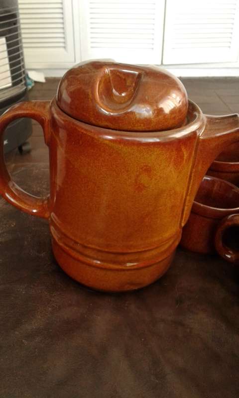 Large Drostdy Ware Retro Stonecraft Coffee Or Tea Set 15 Cups Saucers Coffee Pot Milk Jug