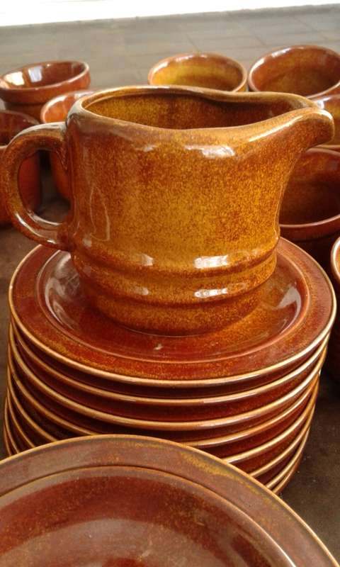 Large Drostdy Ware Retro Stonecraft Coffee Or Tea Set 15 Cups Saucers Coffee Pot Milk Jug