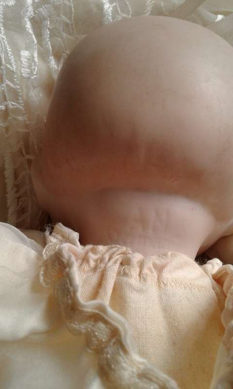 Vintage Bisque Doll Dream Baby Armand Marseille AM Germany Cloth Body Bisque Hands Original Dress