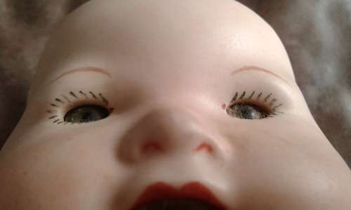 Vintage Bisque Doll Dream Baby Armand Marseille AM Germany Cloth Body Bisque Hands Original Dress