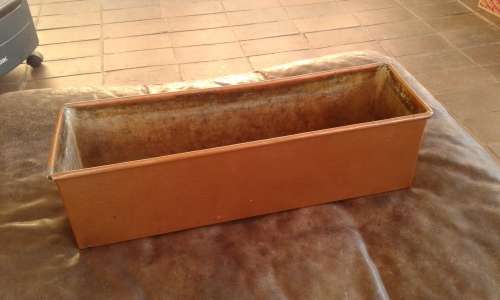 Vintage Large Rectangular Copper Planter Mid Century