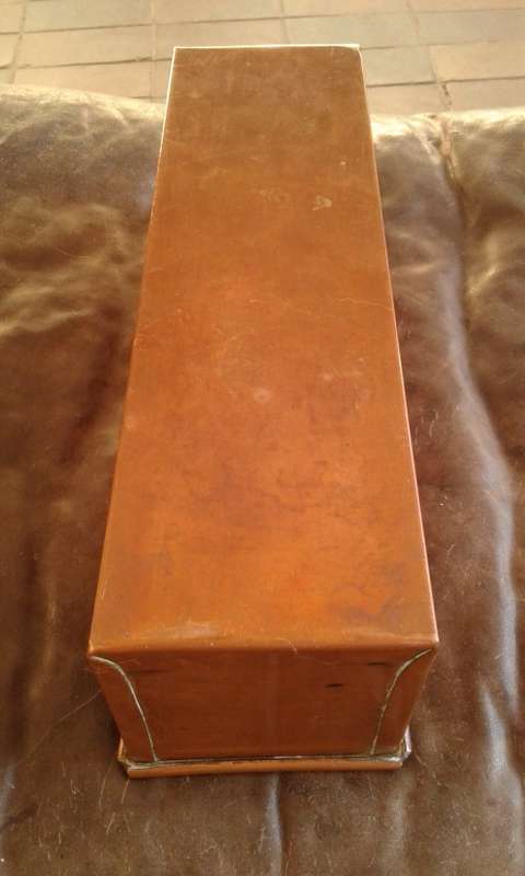 Vintage Large Rectangular Copper Planter Mid Century