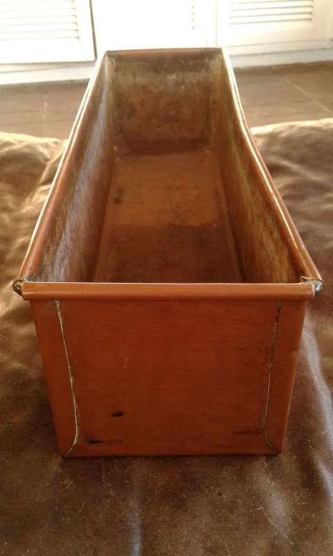 Vintage Large Rectangular Copper Planter Mid Century