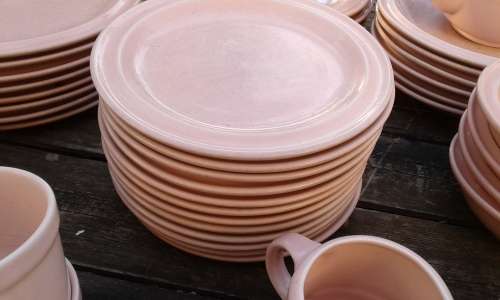 Vintage Drostdy Ware Stonecraft Light Pink Dinner And Coffee Set 62 Pieces