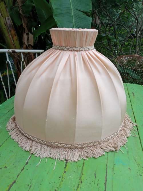 Vintage Light Peach Color Silk Table Lamp Shade