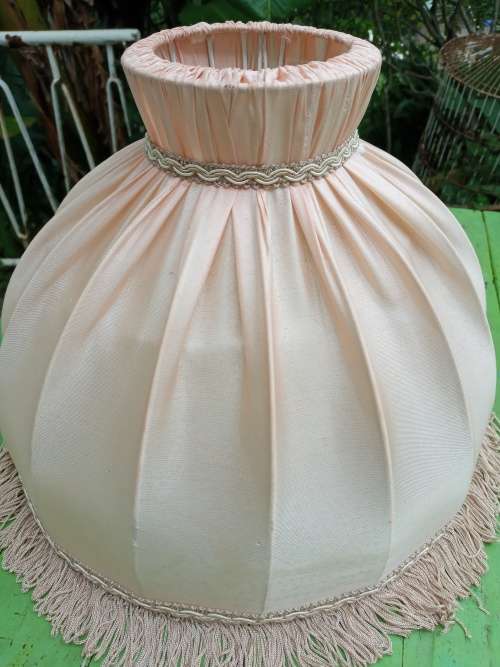 Vintage Light Peach Color Silk Table Lamp Shade