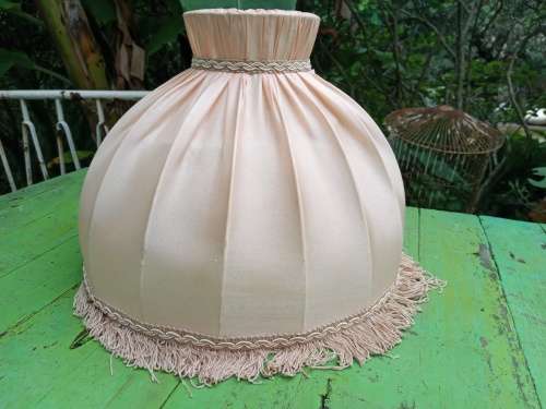 Vintage Light Peach Color Silk Table Lamp Shade