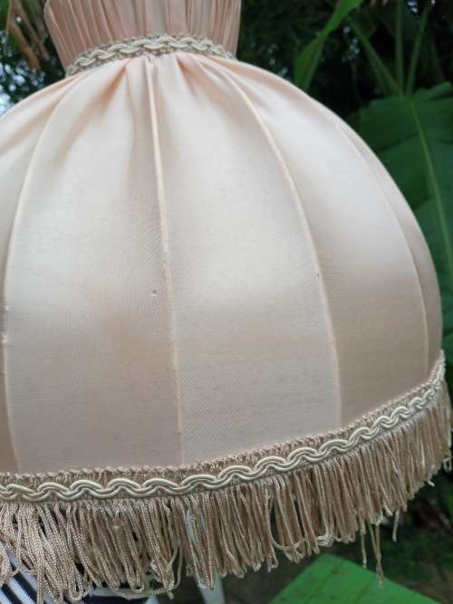 Vintage Light Peach Color Silk Table Lamp Shade