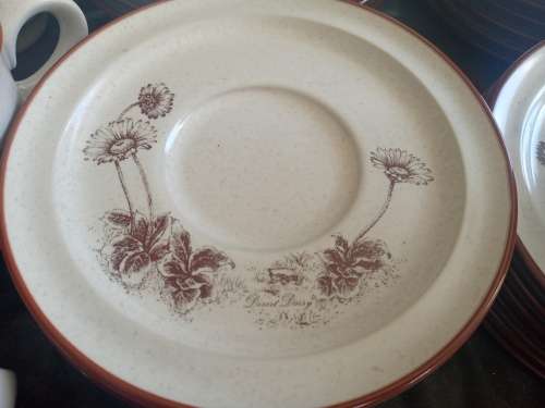 Rare Vintage NORITAKE `Desert Flowers` Stoneware Dinner Set Mid Century Modern Complete no 8341