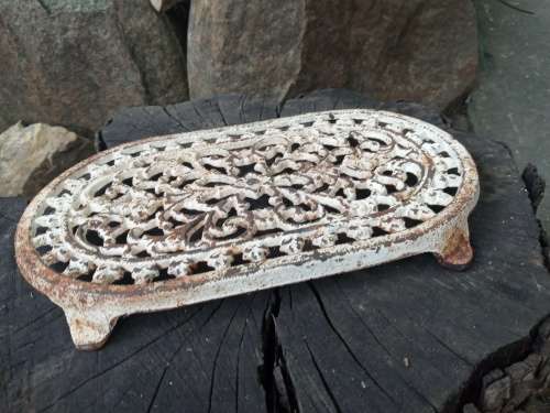 Antique/Vintage Cast Iron Pot Stand Nice Larger Size