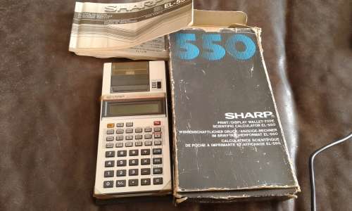 Vintage Scientific Sharp Calculator Printer EL- 550 With Case And Manual Working