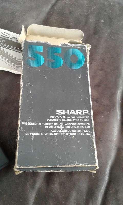 Vintage Scientific Sharp Calculator Printer EL- 550 With Case And Manual Working