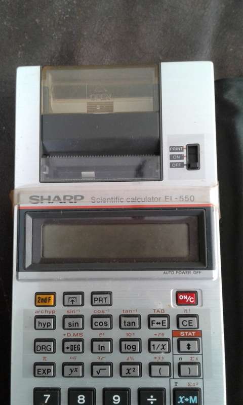 Vintage Scientific Sharp Calculator Printer EL- 550 With Case And Manual Working