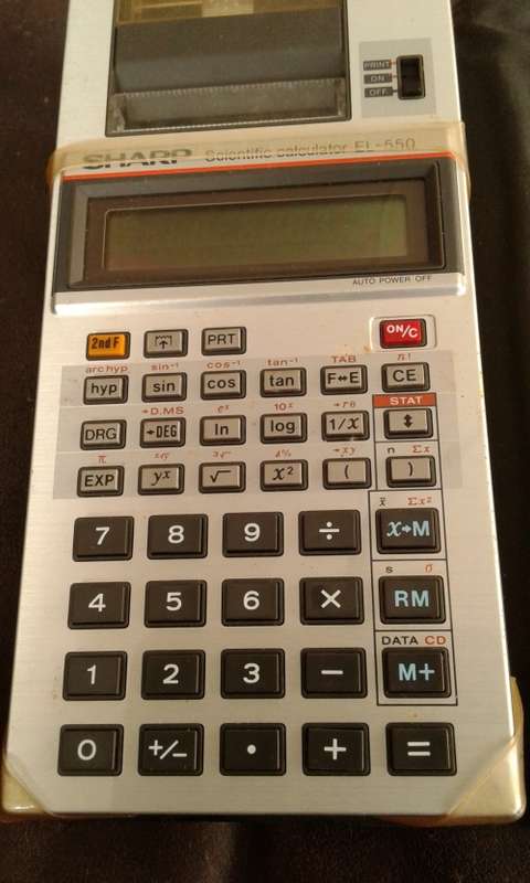 Vintage Scientific Sharp Calculator Printer EL- 550 With Case And Manual Working