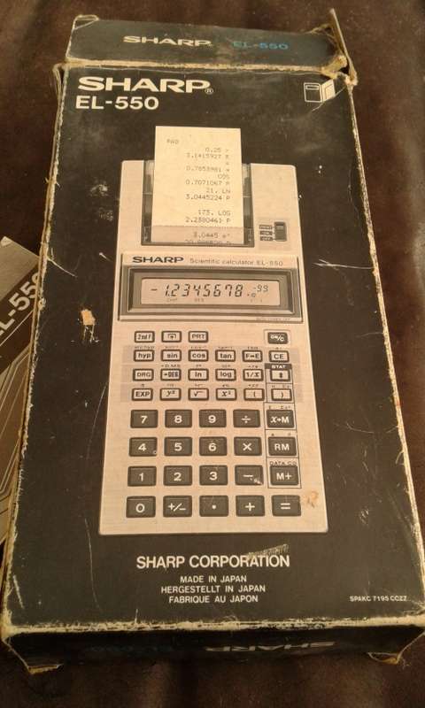 Vintage Scientific Sharp Calculator Printer EL- 550 With Case And Manual Working