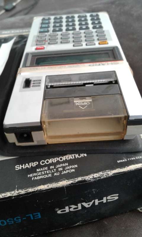 Vintage Scientific Sharp Calculator Printer EL- 550 With Case And Manual Working
