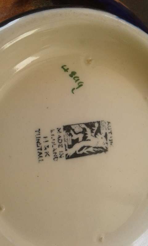Tunstall H&K Handpainted Autumn Bowl Marked 4844