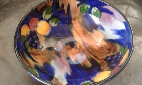 Tunstall H&K Handpainted Autumn Bowl Marked 4844