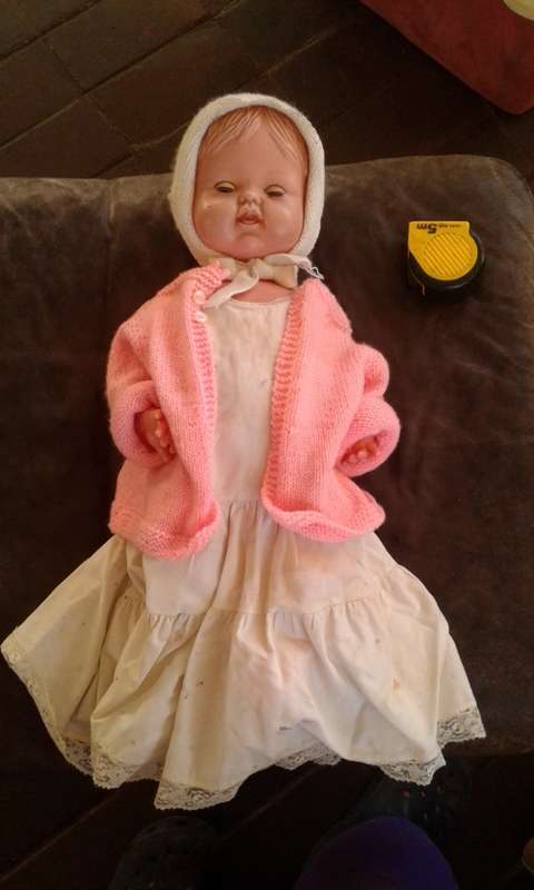 Vintage Large ELVINCO Celluloid Talking Crying Doll 1960s Original Clothes