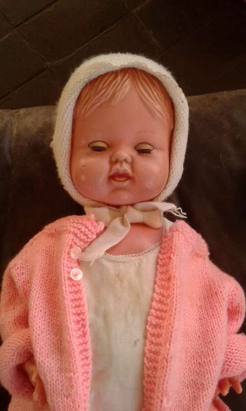 Vintage Large ELVINCO Celluloid Talking Crying Doll 1960s Original Clothes