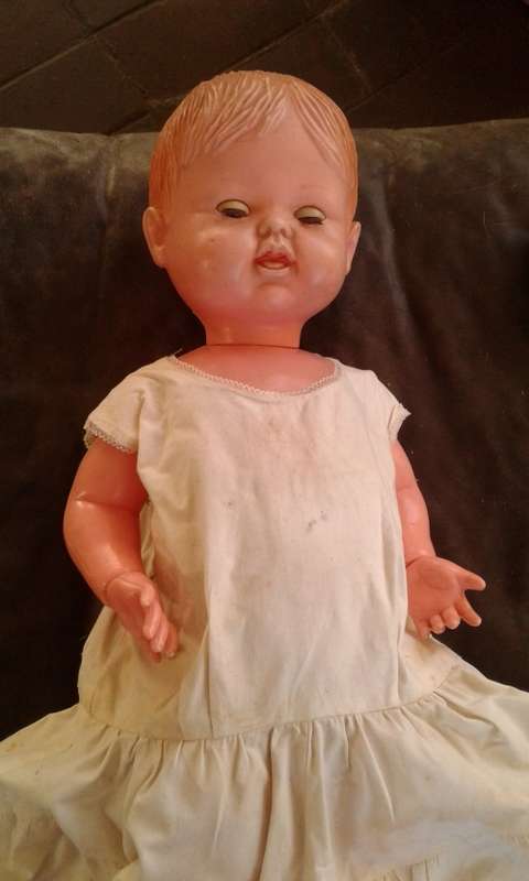 Vintage Large ELVINCO Celluloid Talking Crying Doll 1960s Original Clothes