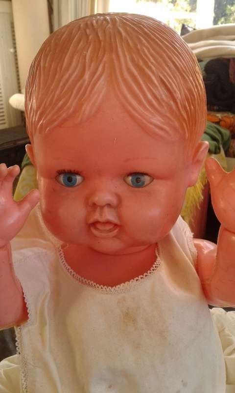 Vintage Large ELVINCO Celluloid Talking Crying Doll 1960s Original Clothes