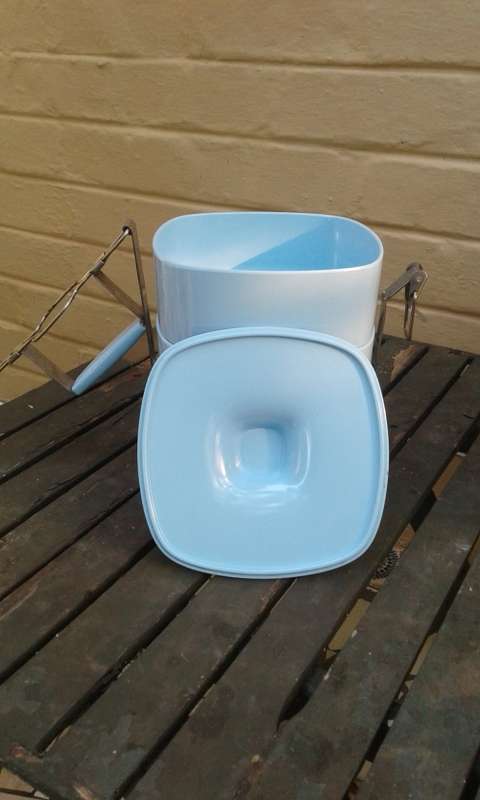 Alex Liddy  No 1 Baby Blue Tiffin Tiered Food Storage Bowl Set Picnic Container