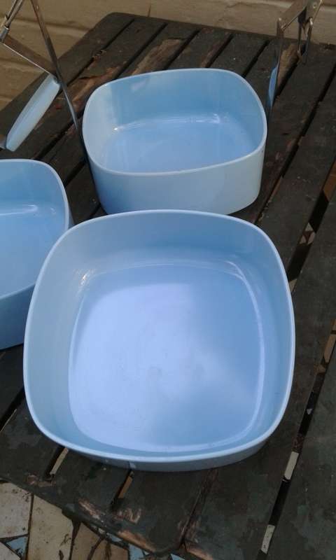 Alex Liddy  No 1 Baby Blue Tiffin Tiered Food Storage Bowl Set Picnic Container