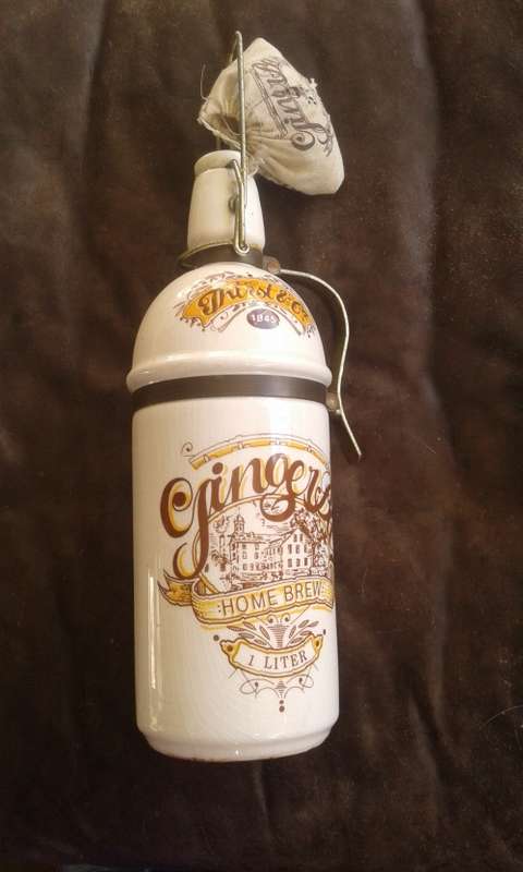 Vintage Thirst And CoLe Mother Earth Pottery 1 Liter Stoneware Ceramic Ginger Beer Home Brew Botttle