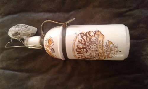 Vintage Thirst And CoLe Mother Earth Pottery 1 Liter Stoneware Ceramic Ginger Beer Home Brew Botttle