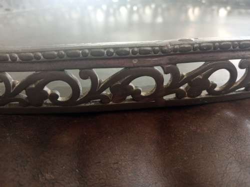 Exquisite Large Antique Heavy Oval Art Nouveau Pewter Serving Tray  47.5cm x 22.5cm