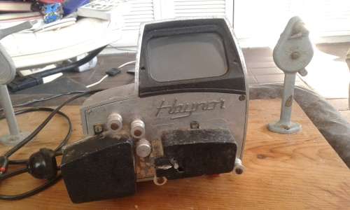 Rare Vintage Haynor Metal 8mm Cine Film Editor Viewer With Rewind Arms And Splicer