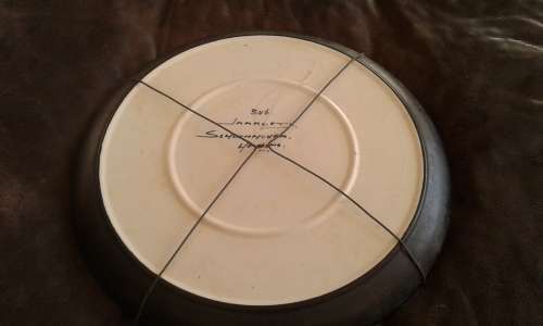 Large Rare Art Deco 1920s Schoonhoven Pottery Holland Handpainted Wall Plate Marked Signed