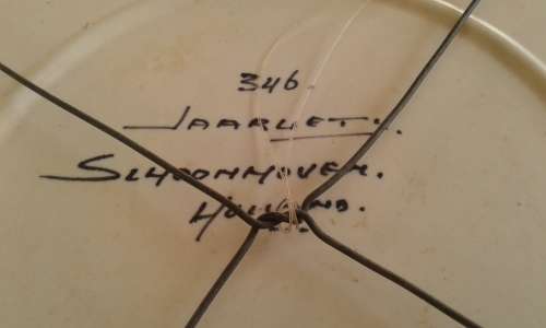 Large Rare Art Deco 1920s Schoonhoven Pottery Holland Handpainted Wall Plate Marked Signed