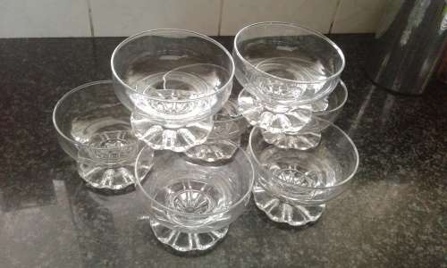 Vintage 1960s Mid Century Modern Set Of 10 Desert Sorbet Glasses Bowls