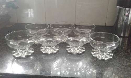 Vintage 1960s Mid Century Modern Set Of 10 Desert Sorbet Glasses Bowls