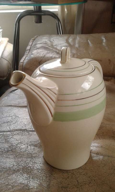 Vintage Woods Ivory Ware Art Deco Coffee Tea Pot