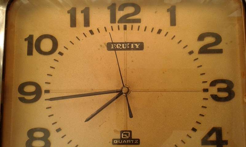 Vintage Equity Large Wall Quartz Clock 1970s