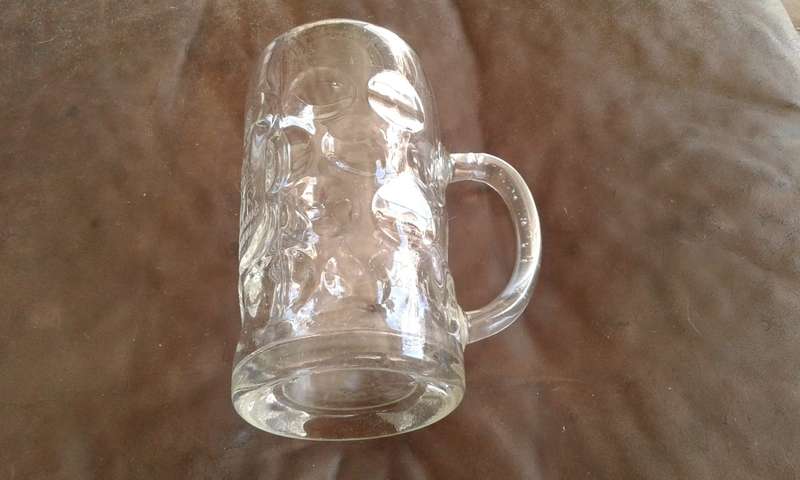Original Official Hofbrauhaus Munich Oktoberfest 1 Liter Dimpled Beer Mug Tankard