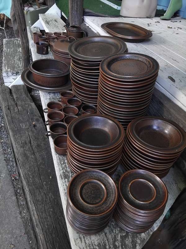 Exceptional Vintage Finland Arabia Ruska Wartsila Ulla Procope MCM 123 Pieces Dinner Coffee Set