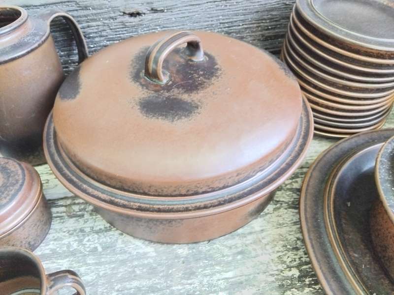 Exceptional Vintage Finland Arabia Ruska Wartsila Ulla Procope MCM 123 Pieces Dinner Coffee Set