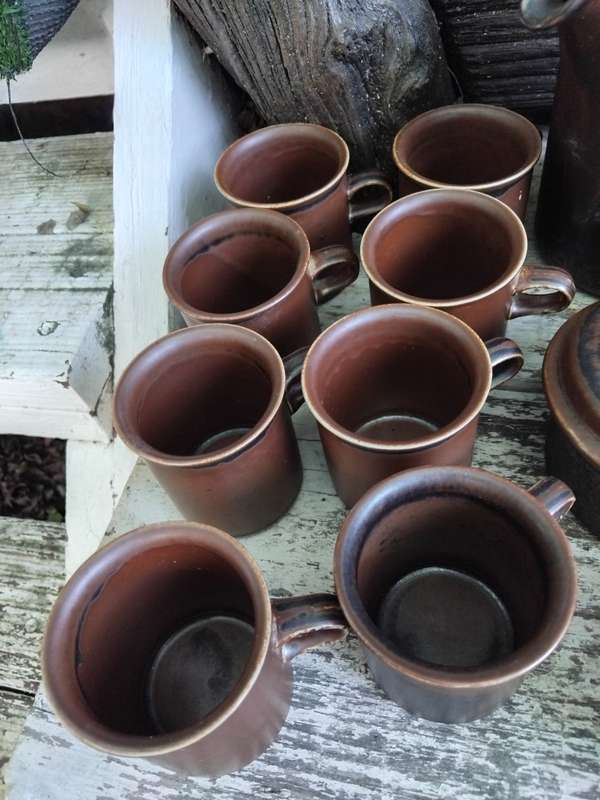 Exceptional Vintage Finland Arabia Ruska Wartsila Ulla Procope MCM 123 Pieces Dinner Coffee Set