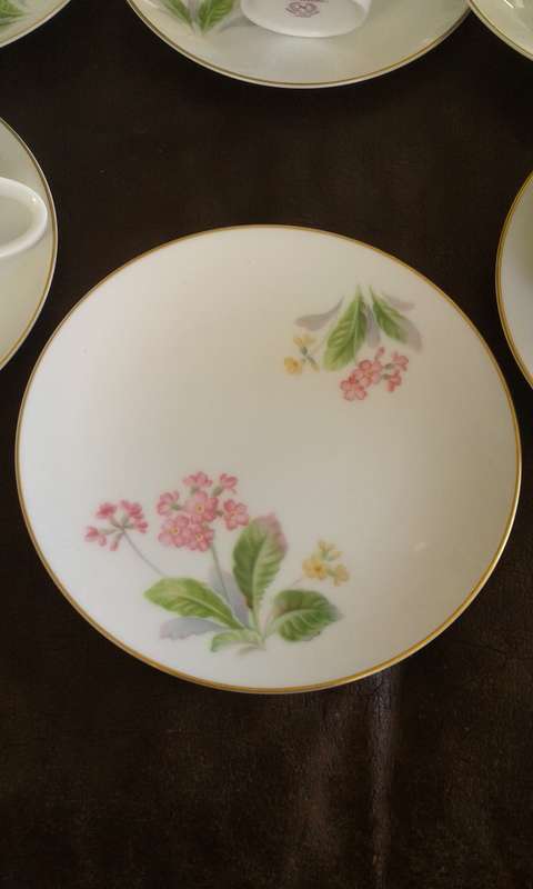 Rare Noritake 1960s Flowers Nippon Toki Kaisha Tea Set 6 Cups 6 Saucers