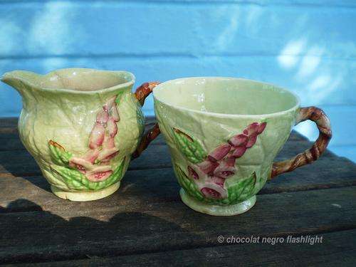 LOVELY CARLTON WARE CUP AND MILK JUG, MARKED AUSTRALIAN DESIGN