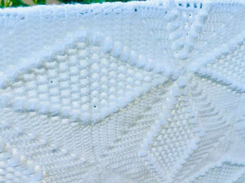 White Vintage Hand Crochet Bedspread/bed cover