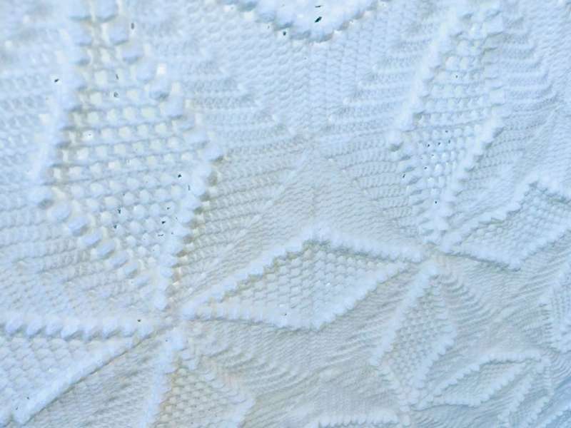 White Vintage Hand Crochet Bedspread/bed cover