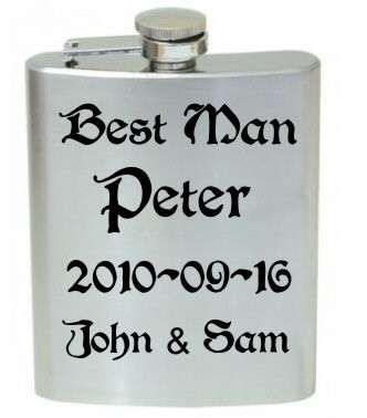 Best Man Hip Flask for weddings